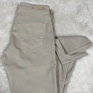 AG Adriano Goldschmied, Tan, Straight Long Jeans, 25R